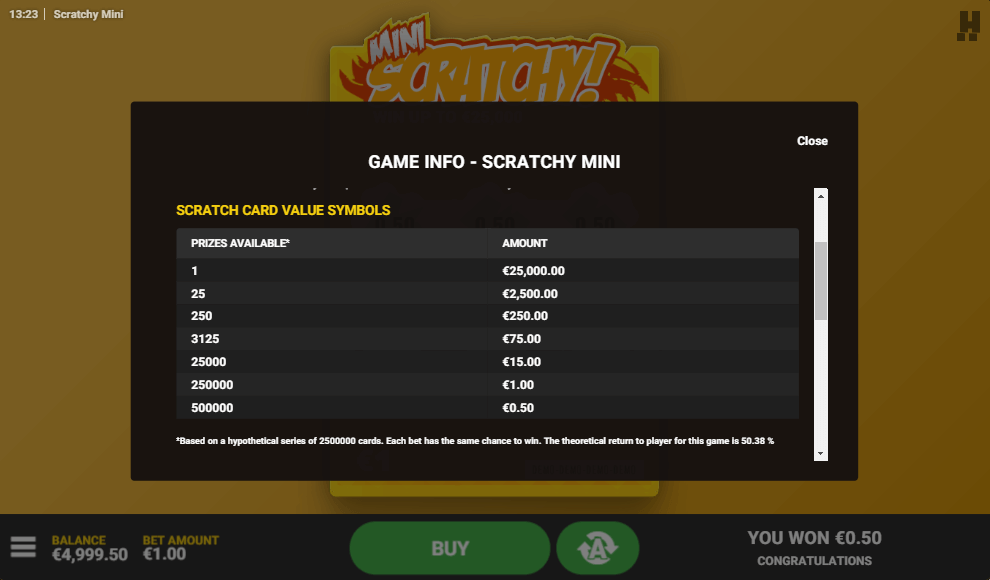 Mini Scratchy Features